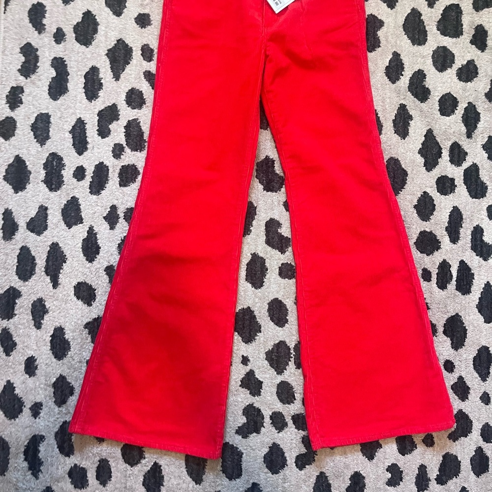 Wrangler Red Corduroy Flared Pants